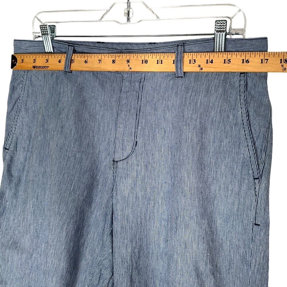 Tommy Bahama 33 Stretch LINEN Cotton Beach Shorts $99 Striped Summer Navy Blue - Picture 4 of 7